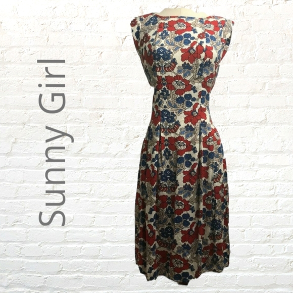 Sunny Girl Dresses & Skirts - Sunny Girl New | Size 8 | Cap Sleeve Floral Fit & Flare Dress